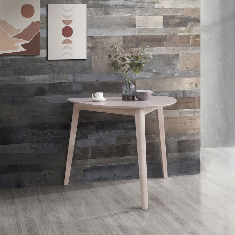 New Classic Furniture Oscar Wood Corner Table, White Ash