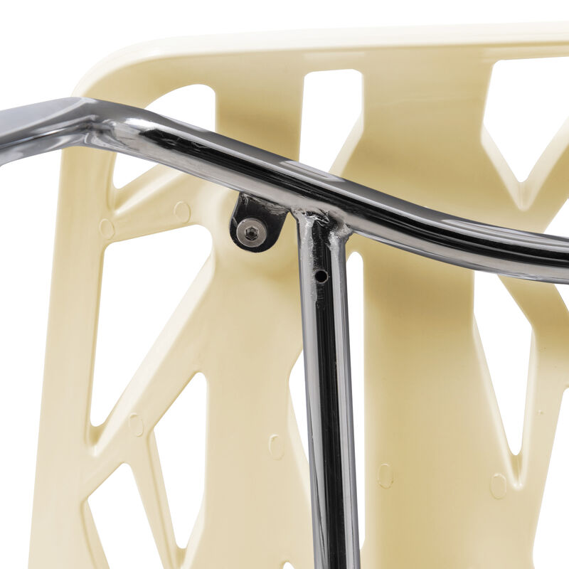 LeisureMod Modern Asbury Dining Chair w/ Chromed Legs