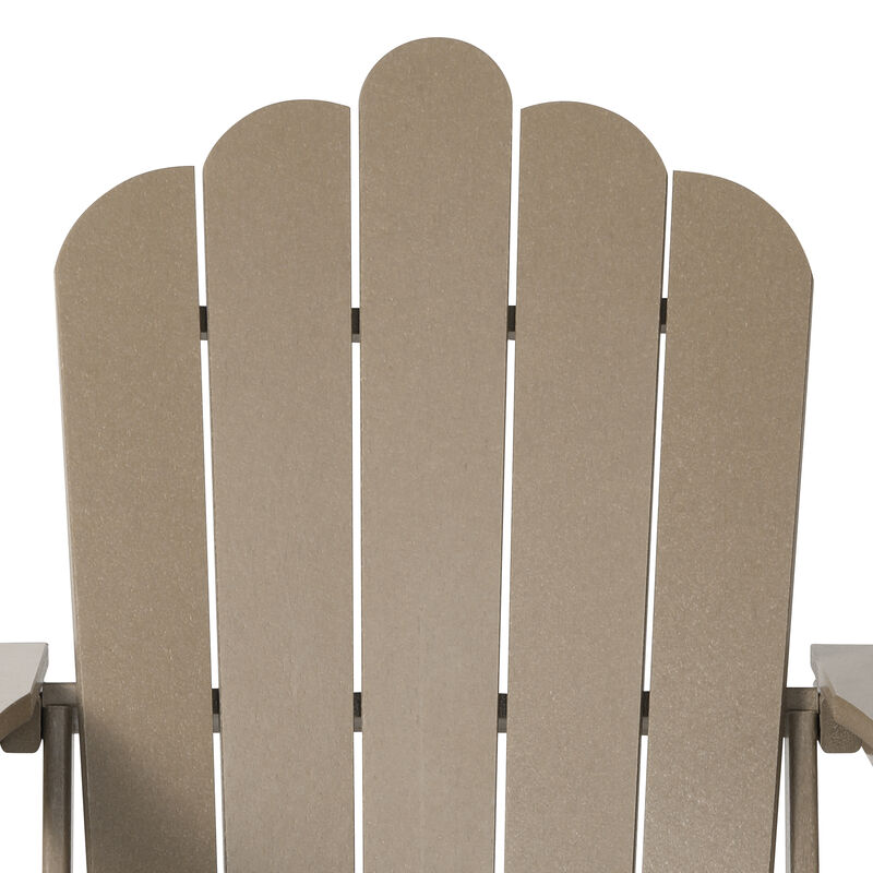 WestinTrends Outdoor Patio HDPE Adirondack Chair With Cup Holder and Table Set