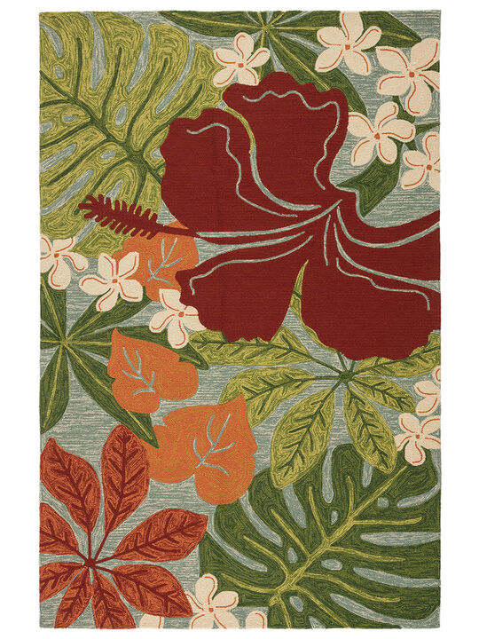 Coastal Lagoon Luau Multicolor 5' x 7'6" Rug