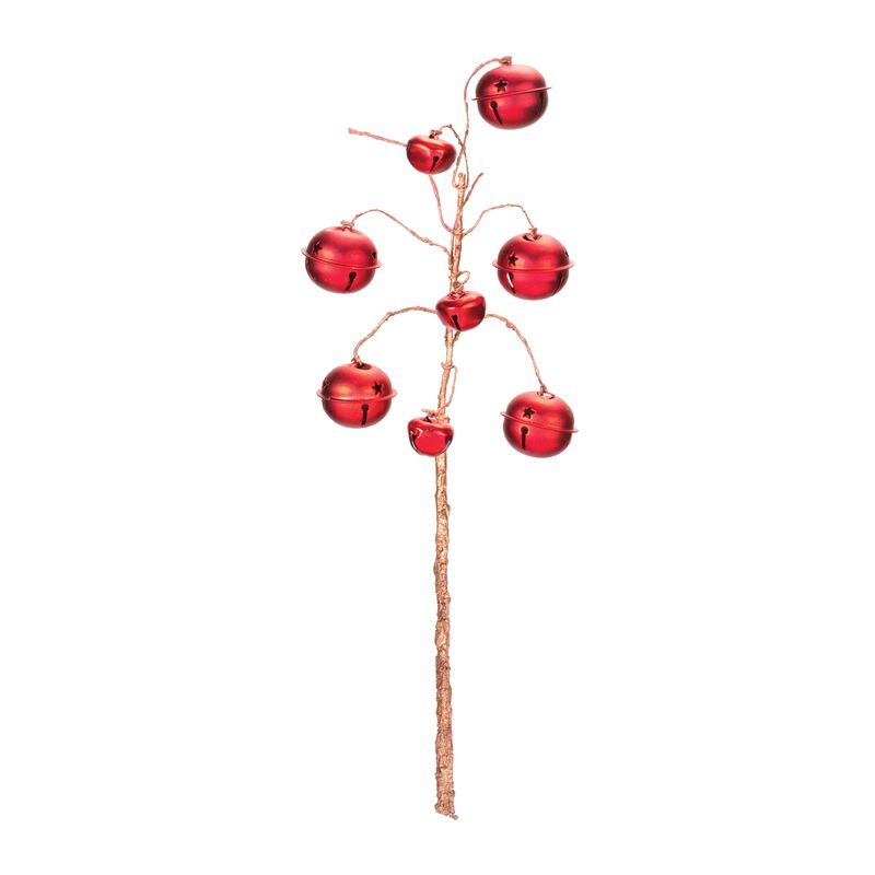6-Piece Sleigh Bell Spray Set – Christmas Holiday Decor for Home, Mantel, and Seasonal Display