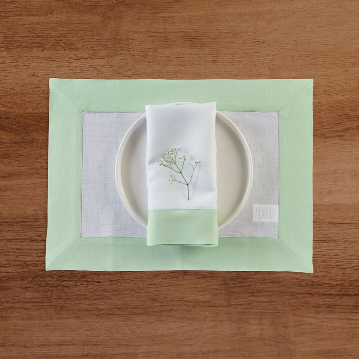 Solino Home 100% Pure Linen 14 x 19 Inch Placemats Set of 4 | Contempo