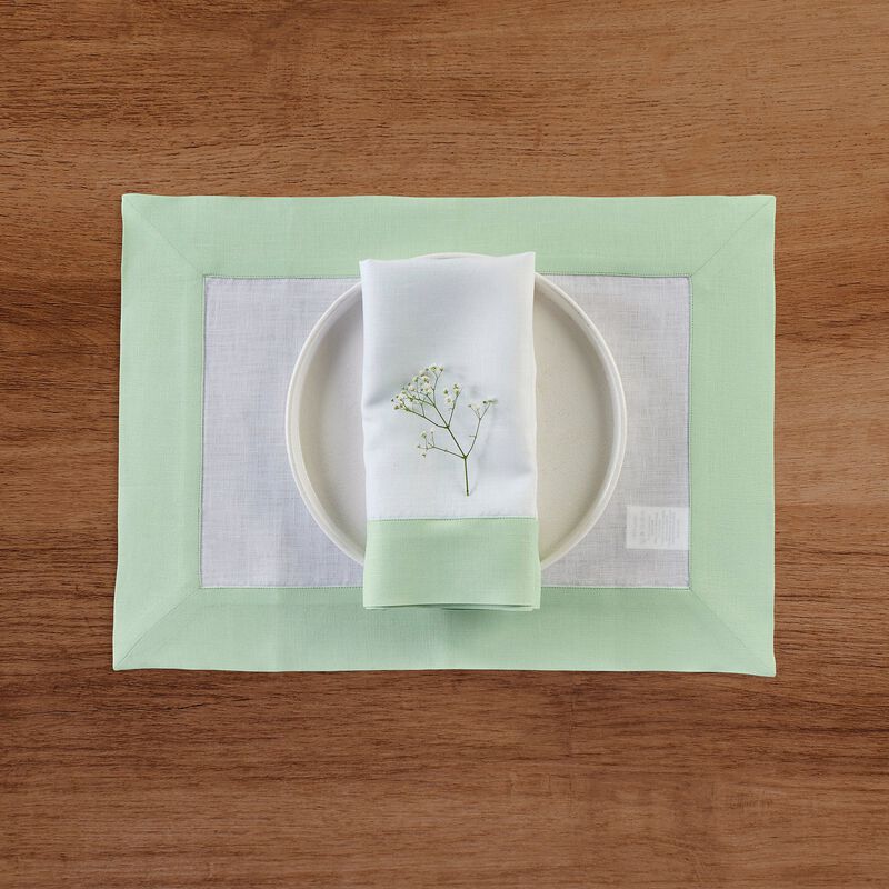 Solino Home 100% Pure Linen 14 x 19 Inch Placemats Set of 4 | Contempo