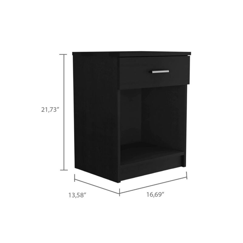 Streamdale Eco Nightstand, Superior Top, One Drawer, Lower Shelf