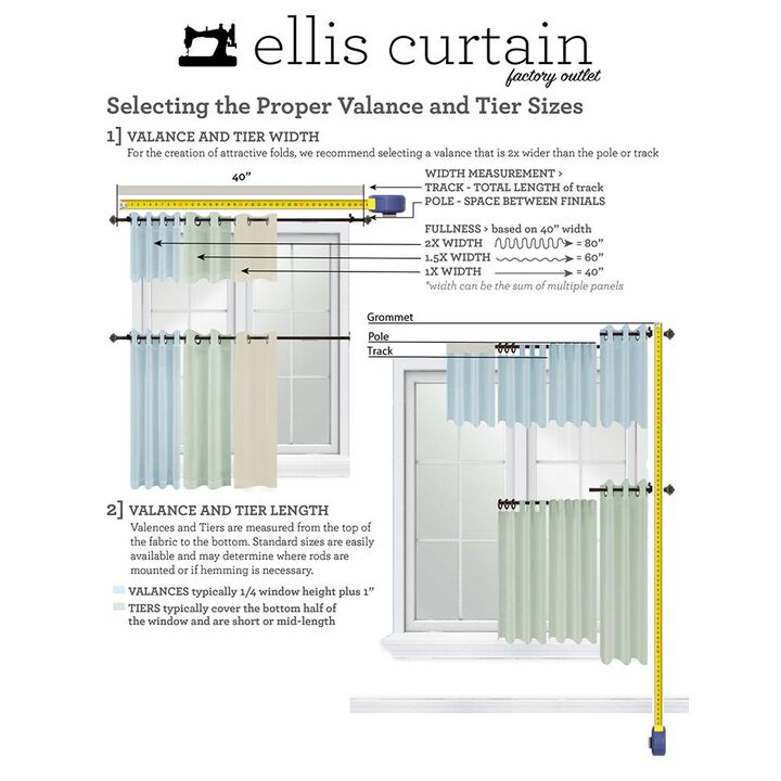 Ellis Curtain Duncan High Quality Room Darkening Solid Natural Color Lined Scallop Window Valance - 50 x15" Sterling