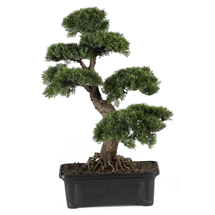 Hivvago Cedar Bonsai 24 Inches Silk Plant