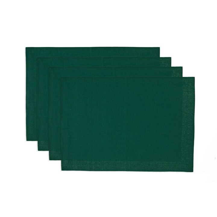 Solino Home 100% Pure Linen 14 x 19 Inch Placemats Set of 4 | Diana