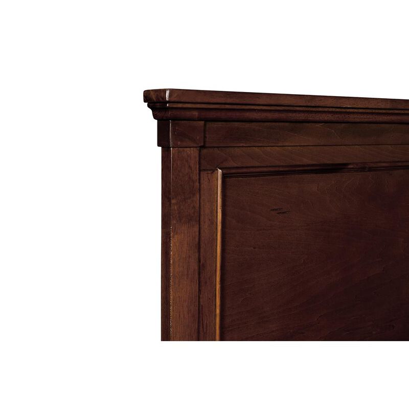 New Classic Furniture Furniture Tamarack Solid Wood King Panel Bed in Brown Cherry