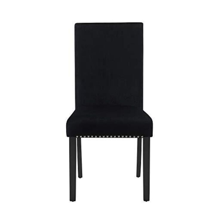 New Classic Furniture Celeste Black Wood Upholstered Dining Chair (Set of 4)