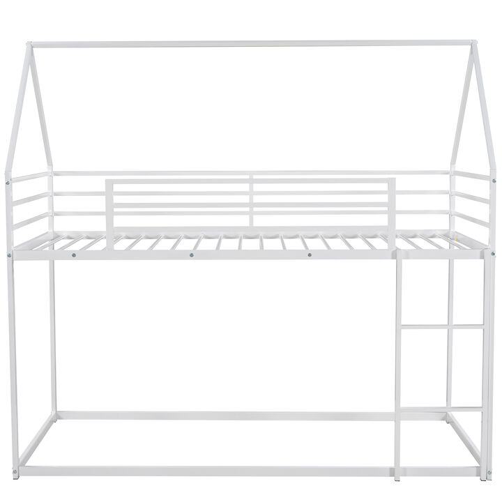Merax House Bunk Bed with Built-in Ladder