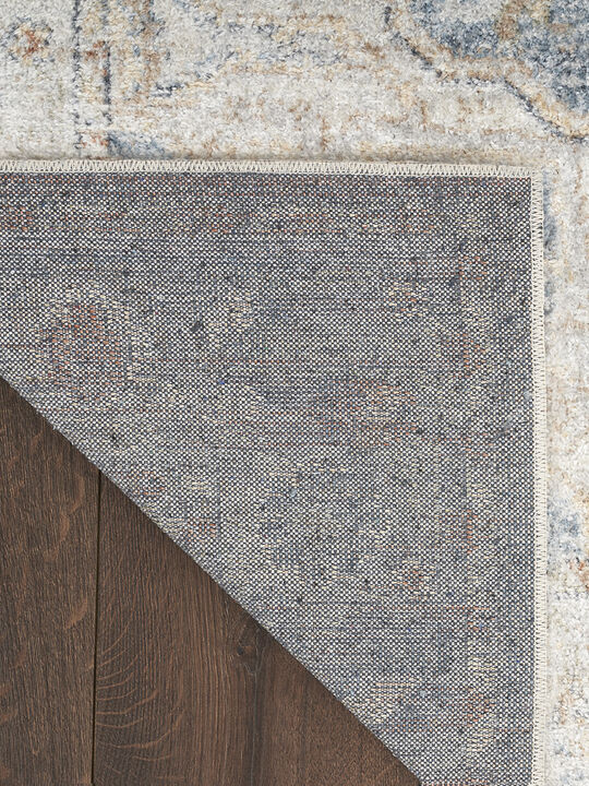 Astra Machine Washable ASW12 Denim/Multicolor 3'3" x 5' Rug