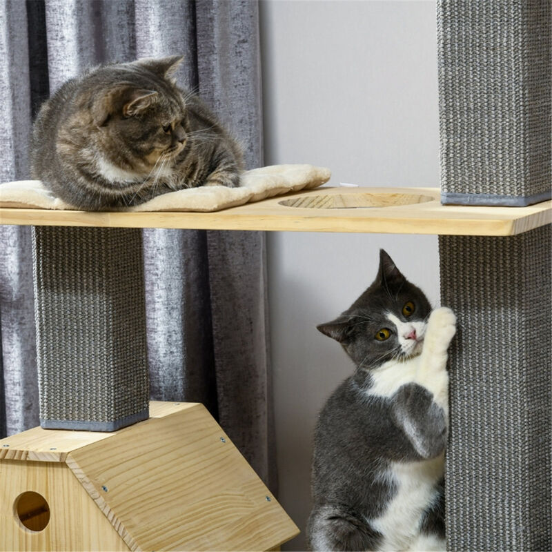Multi-Level Cat Tree Tower with Scratching Posts, Hideaway Condos & Cozy Perches for Indoor Cats