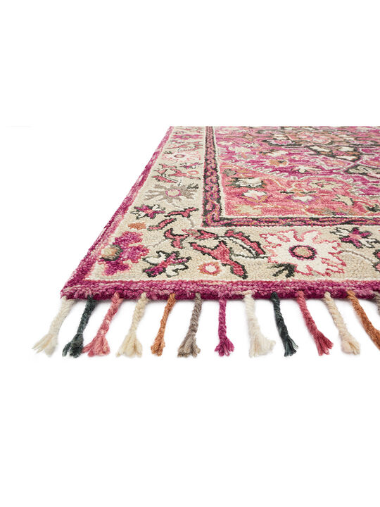 Zharah ZR05 Raspberry/Taupe 3'6" x 5'6" Rug