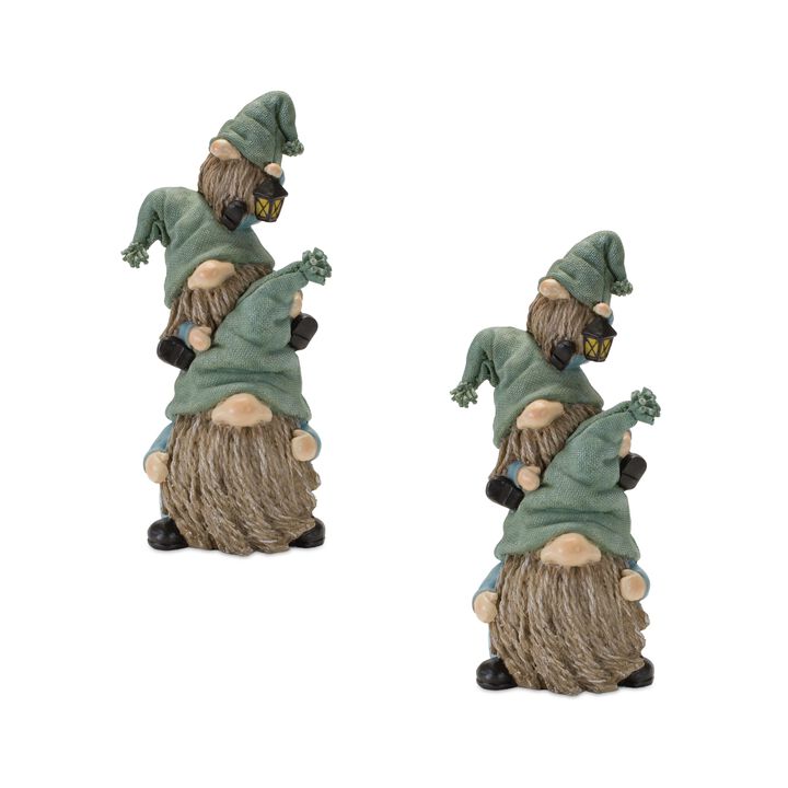 Set of 2 Triple Gnome Stack Statues – Whimsical Resin Decor for Yard, Patio, and Garden Spaces Set of 2 Triple Gnome Stack Statues – Whimsical Resin Decor for Yard, Patio, and Garden Spaces
