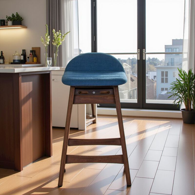 Starlight Canyon Home Brown Wooden Counter Height Chair with Back – Stylish Bar Stools for Kitchen