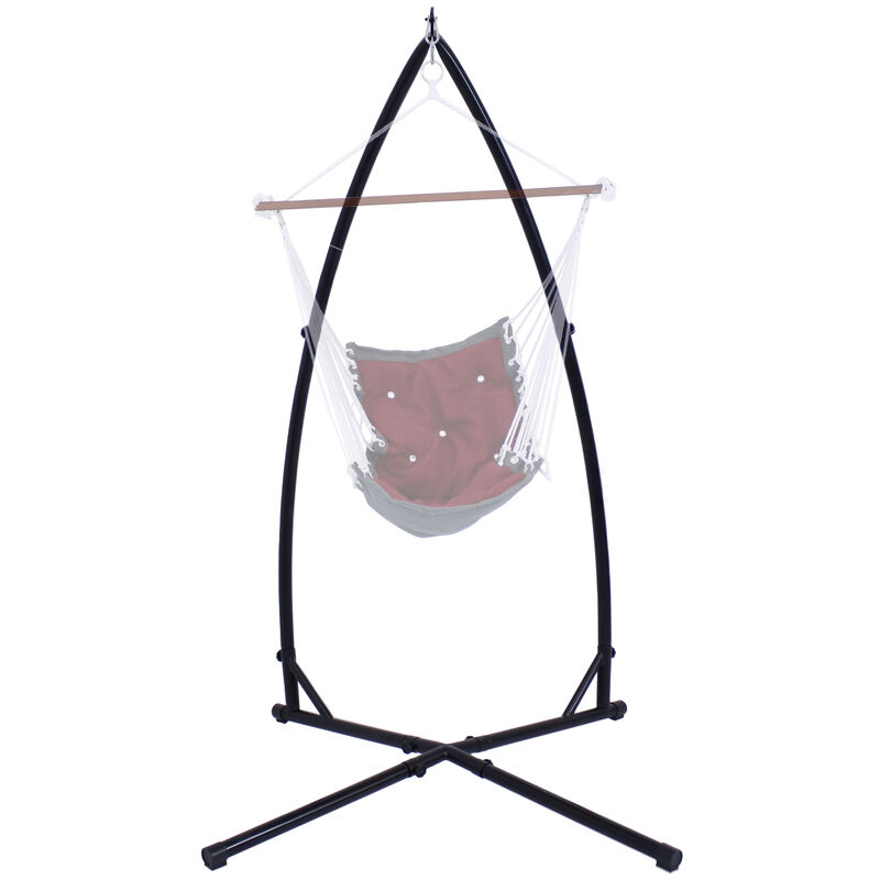 Sunnydaze X-Base Powder-Coated Steel Hammock Chair Stand - 82 in