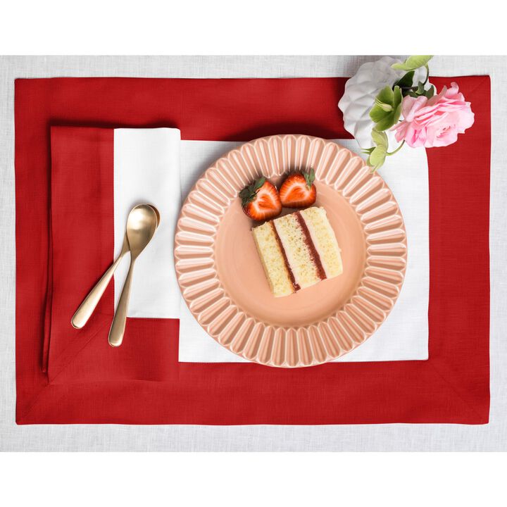 Solino Home 100% Pure Linen 14 x 19 Inch Placemats Set of 4 | Contempo