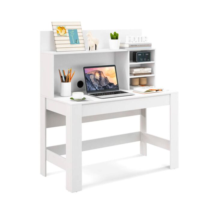 Hivvago 48 Inch Writing Computer Desk with Anti-Tipping Kits and Cable Management Hole