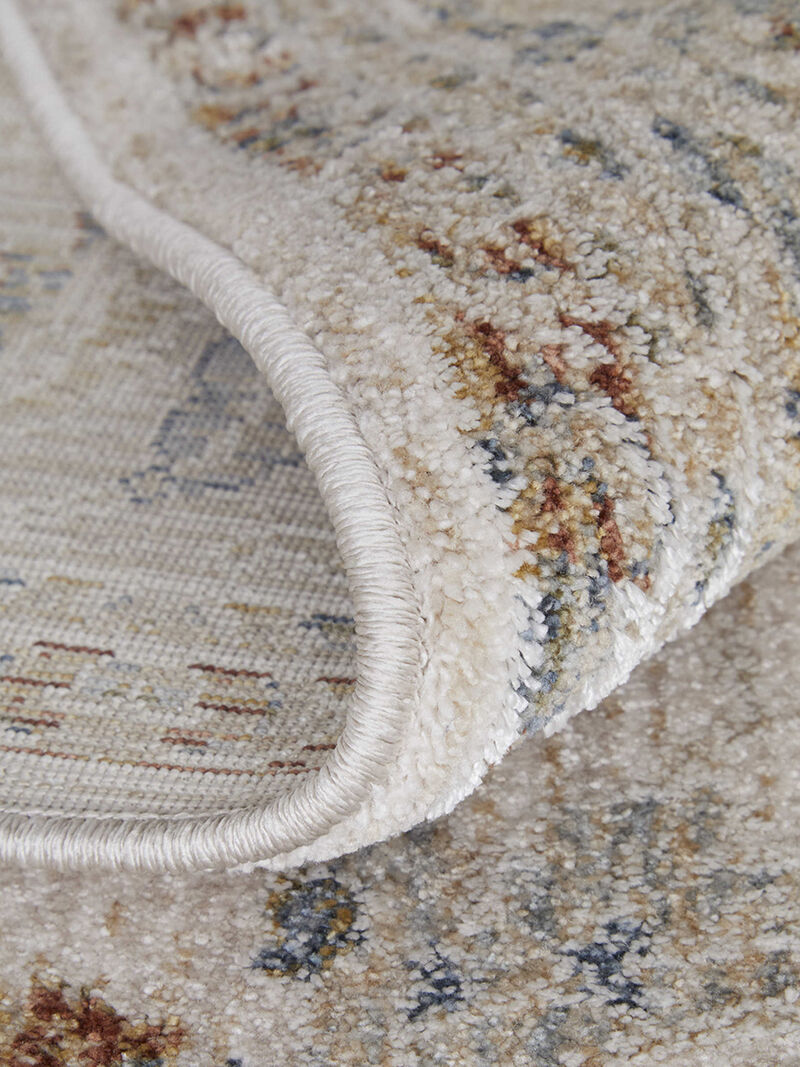 Pasha 39M4F 7'10" x 10'3" Ivory/Blue/Taupe Rug