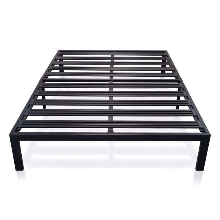 Hivvago King Metal Platform Bed Frame with Heavy Duty Slats