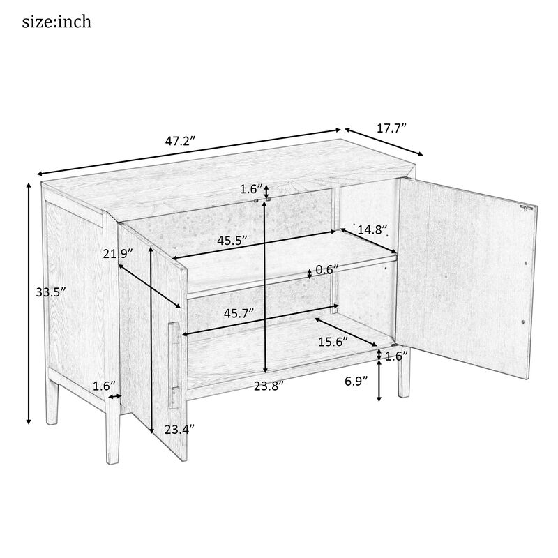 Merax Storage Cabinet Sideboard Wooden Cabinet