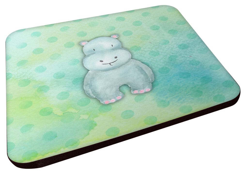 Caroline's Treasures Polkadot Hippopotamus Watercolor Decorative coasters, 3.5, Multicolor