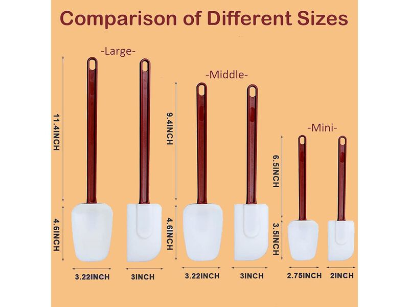 KSIFJRTO Silicone Spatulas Heat Resistant.Commercial Spatula for Cooking