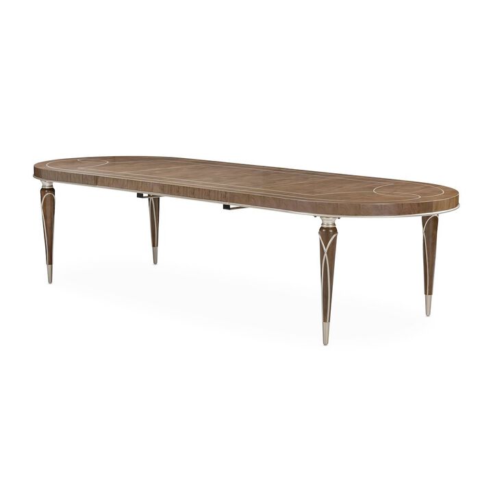 Michael Amini Villa Cherie Oval Dining Table - Hazelnut