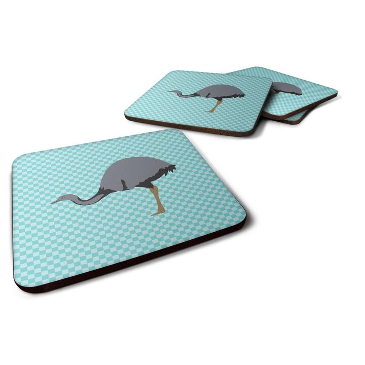 Caroline's Treasures Rhea Blue Check Decorative coasters, 3.5, Multicolor
