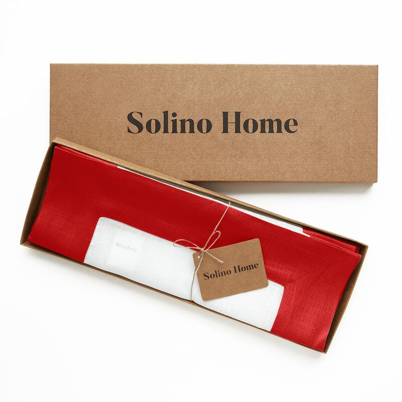 Solino Home 100% Pure Linen 14 x 19 Inch Placemats Set of 4 | Contempo