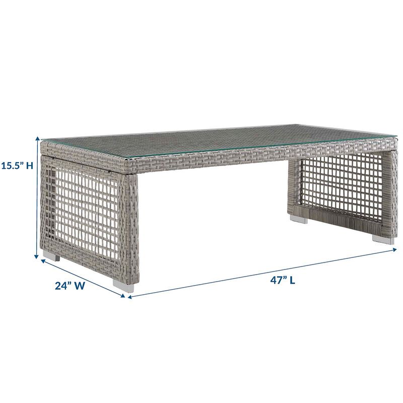 Aura Rattan Outdoor Patio Coffee Table-Benzara