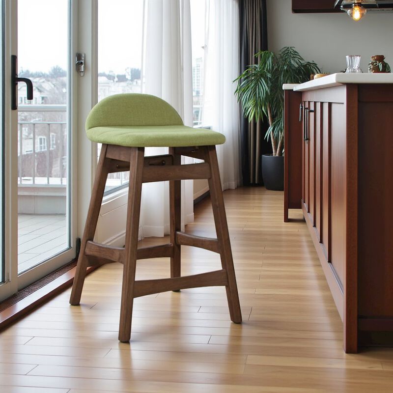 Starlight Canyon Home 24 Inch Wooden Counter Chair with Back, Solid Wood Counter Stools