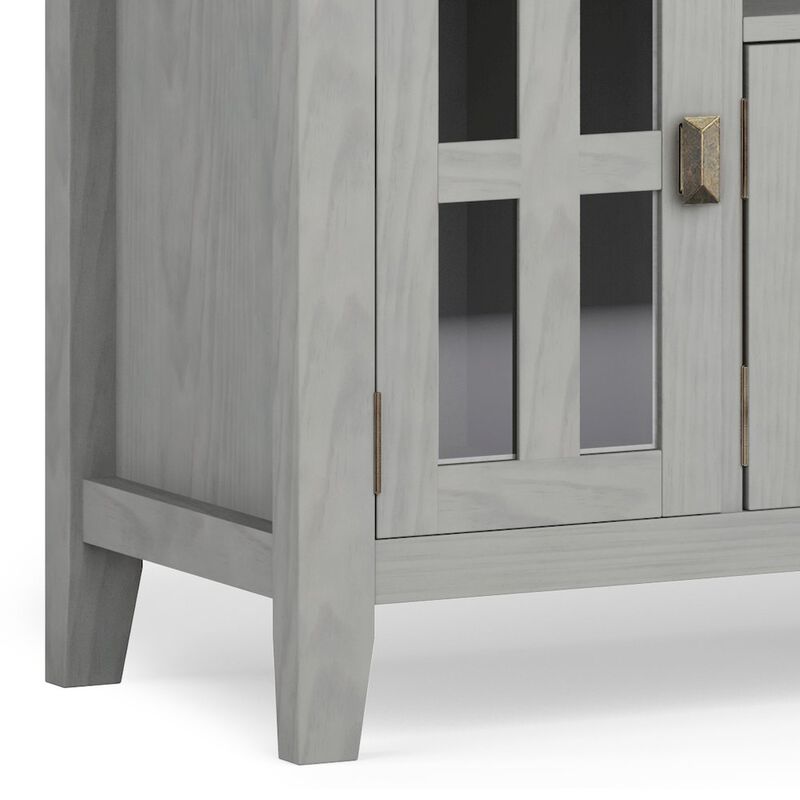 Simpli Home Artisan Solid Wood 72 Inch Tv Media Stand In Fog Grey For Tvs Up To 80 Inches