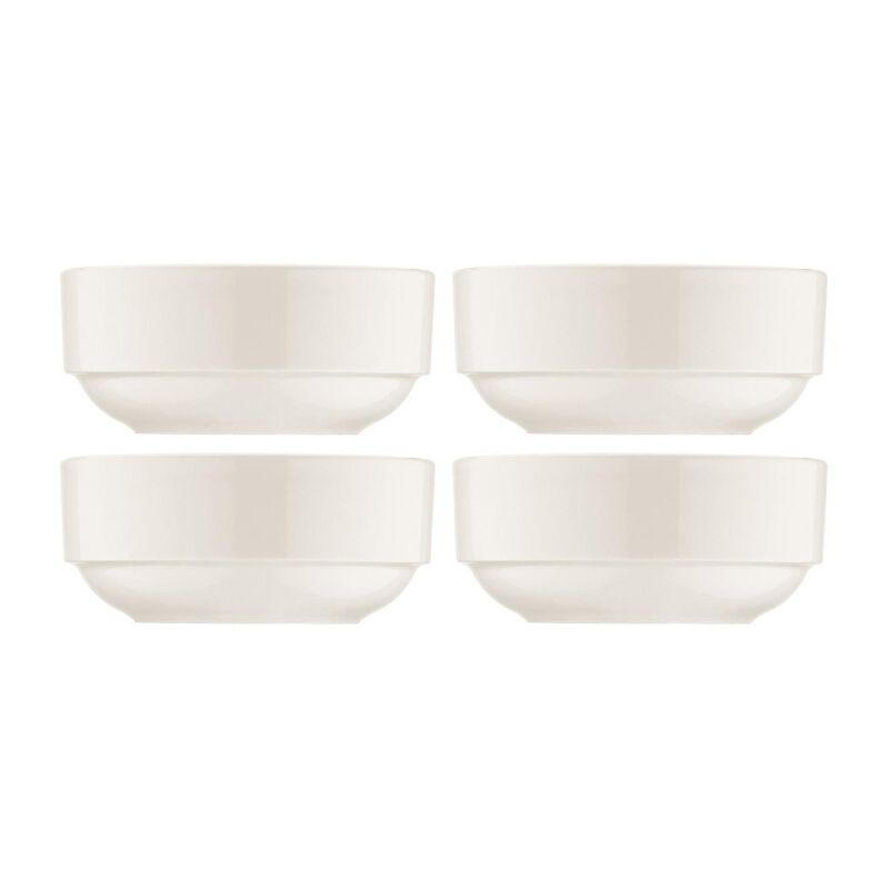 Banquet dia.5.5" h:2.5" 17 oz. Round Warm White Porcelain Bowl (Set of 4)