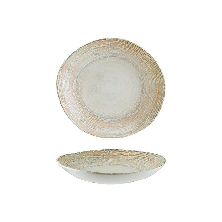 Patera 10.25" x 9.5" x h:2.5" 36 oz. Organic Decorated Porcelain Bowl