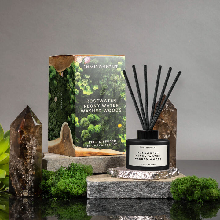 ENVIRONMENT 200mL Reed Diffuser Inspired by Issey Miyake L'Eau d'Issey® - Rosewater | Peony Water | Washed Woods
