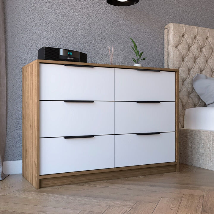 4 Drawer Double Dresser Maryland, Bedroom, Pine / White