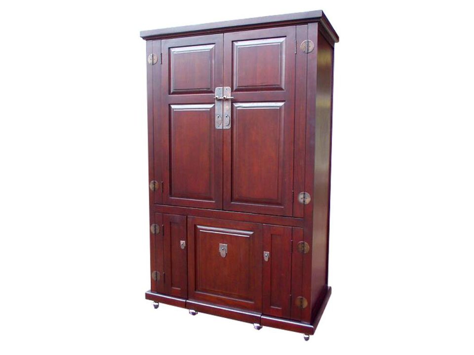 Computer Armoire with pull out seat