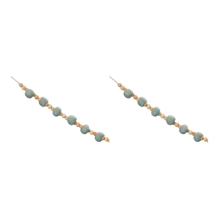 Rustic Wood Bead Garland Set of 2 for Mantels and Wall Displays Rustic Wood Bead Garland Set of 2 for Mantels and Wall Displays