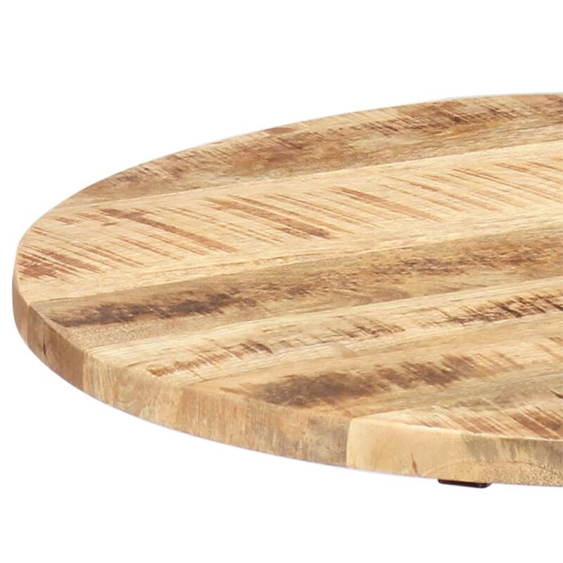 vidaXL Side Table 23.6"x(18.1"-24.8") Solid Mango Wood and Cast Iron