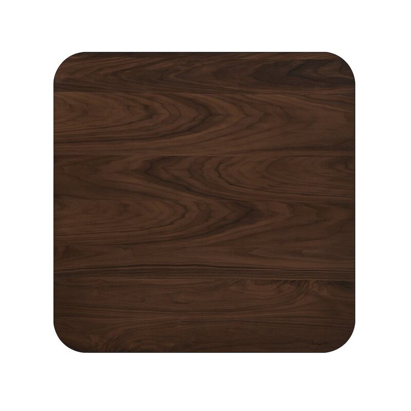 Omax Decor Joss Square Shape Modern Wood Coffee Table in Walnut