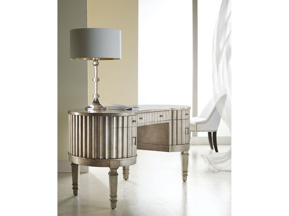 Melange Fluted Kidney Desk