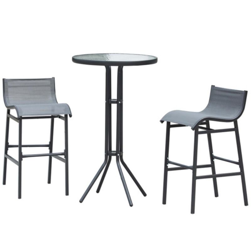 Set of Bar Chairs with Comfortable Seating for Home Bar
