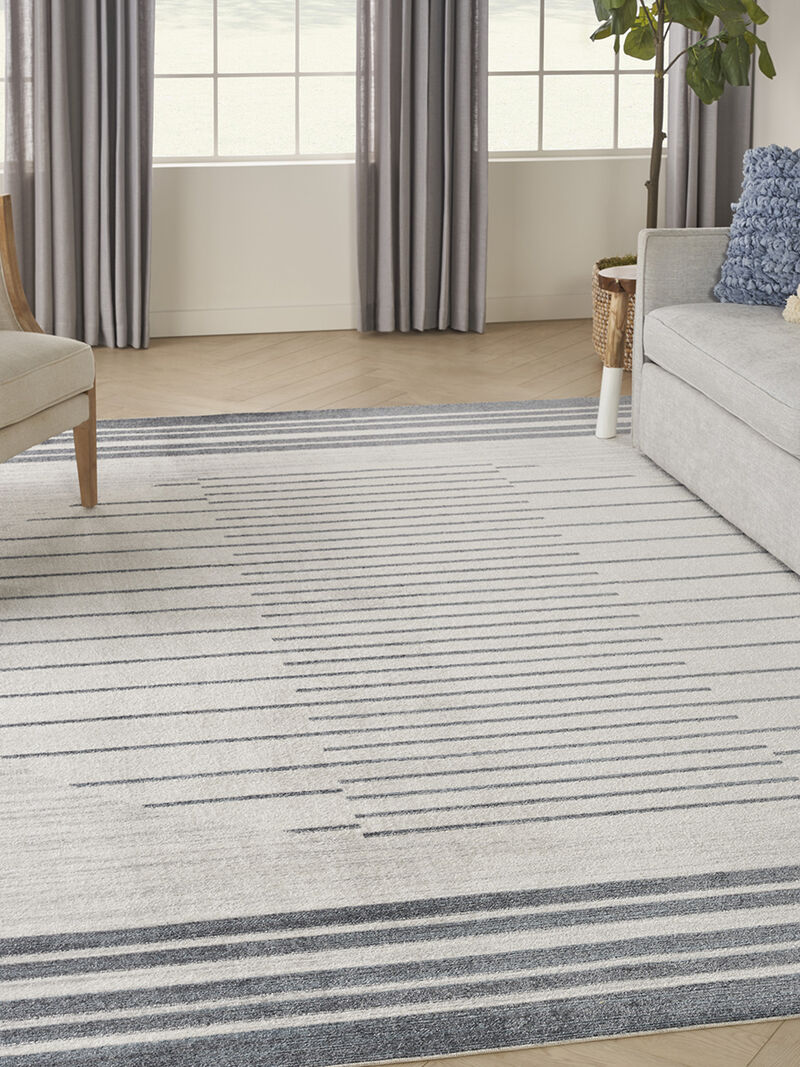 Astra Machine Washable ASW04 Ivory/Blue 9' x 12' Rug