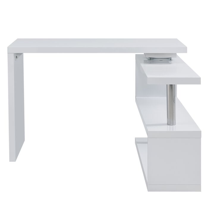 Southern Enterprise Yates Multifunctional Corner/L Desk w/ Shelves