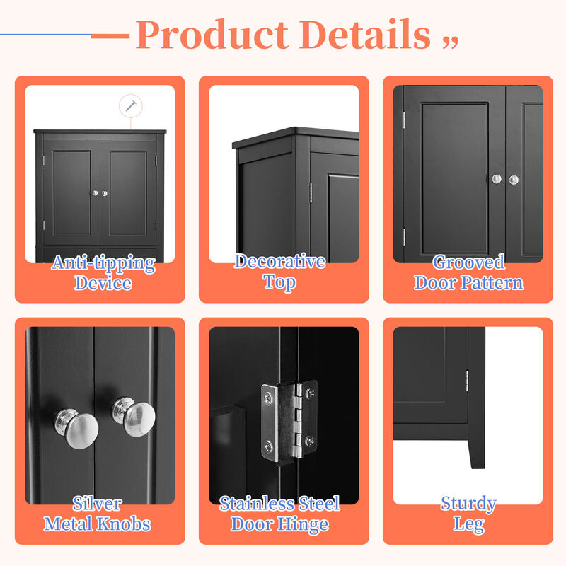 Merax Bathroom Floor Storage Cabinet