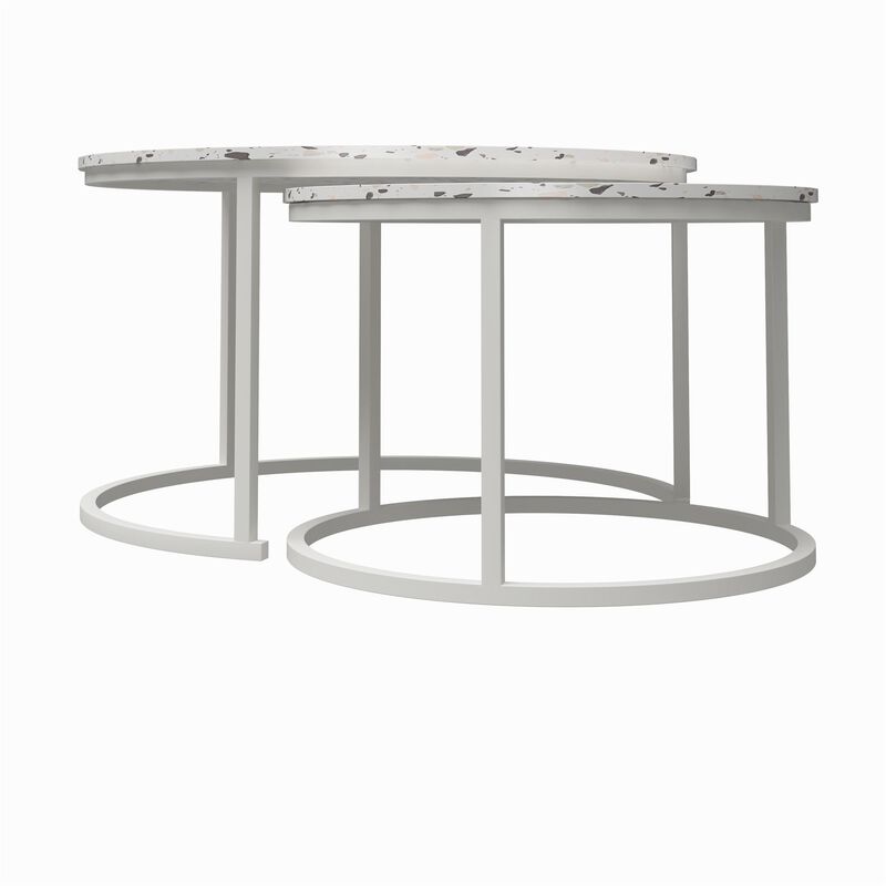CosmoLiving by Cosmopolitan Amelia Nesting Coffee Tables, Terrazzo