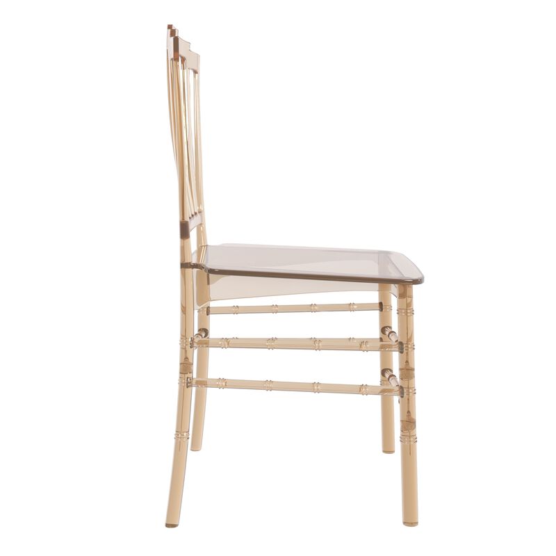 LeisureMod Synth Series Modern Dining Chair in Amber