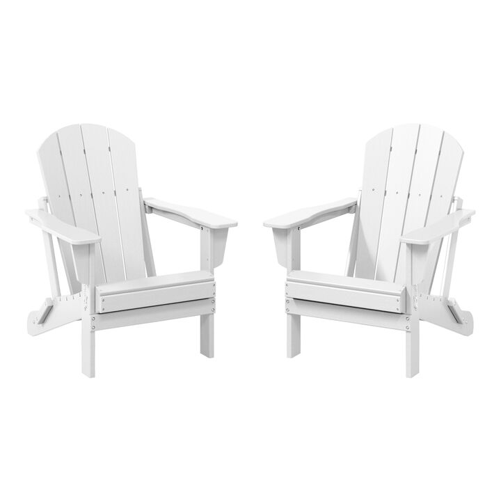 WestinTrends Westintrends 2 piece set outdoor folding Poly Adirondack chair