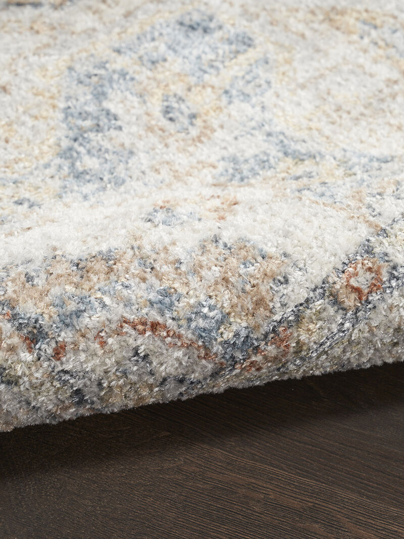 Astra Machine Washable ASW12 Denim/Multicolor 3'3" x 5' Rug